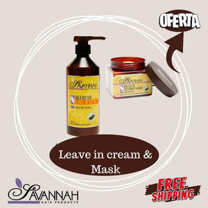 Leave In Cream & Mask - Savannah Hair Therapy PR